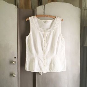 J.Jill Linen Sleeveless Button Up Top 🤍